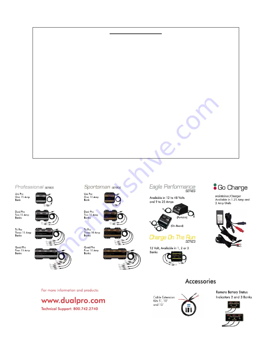 Pro Charging Systems Dual Pro Recreation Series Скачать руководство пользователя страница 8