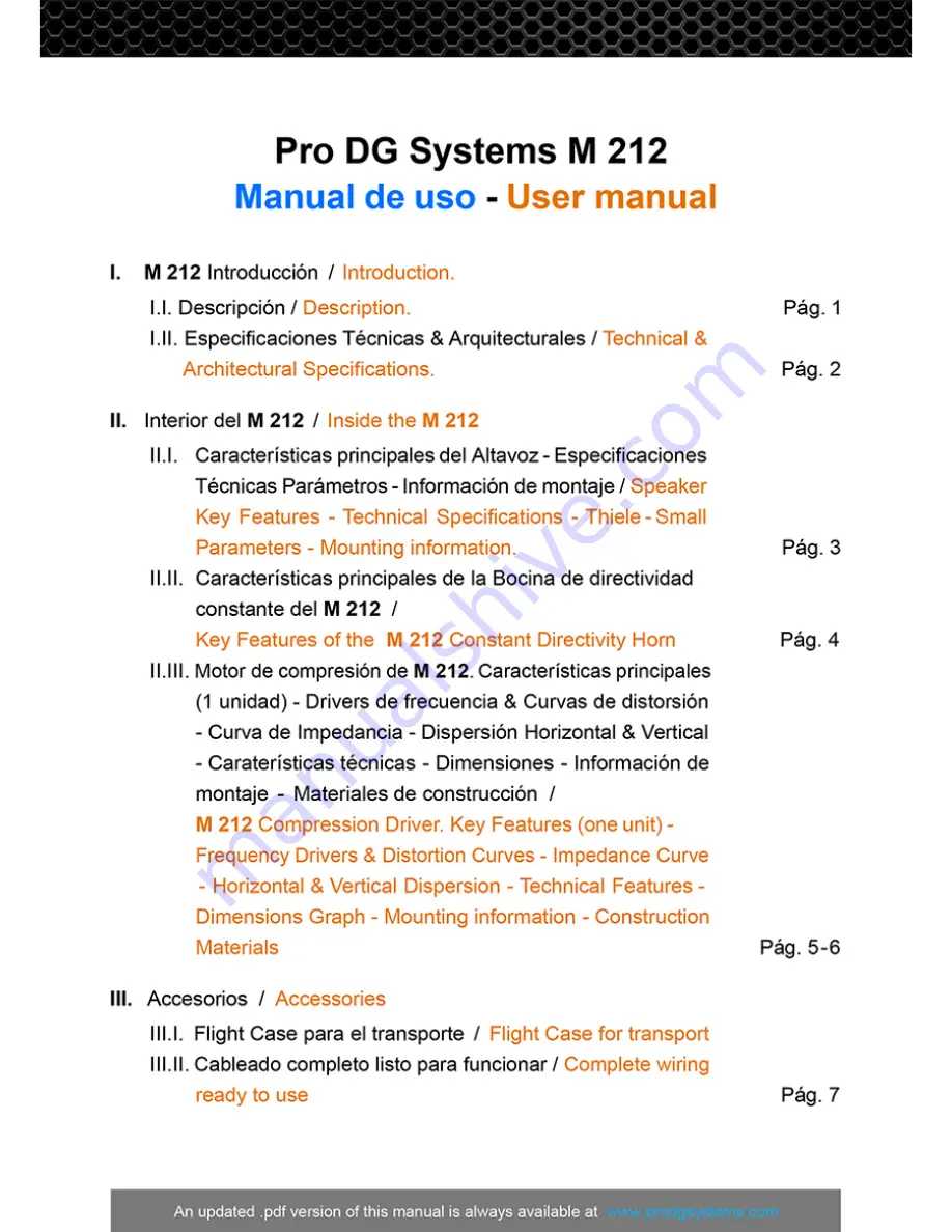 Pro DG Systems M 212 User Manual Download Page 4