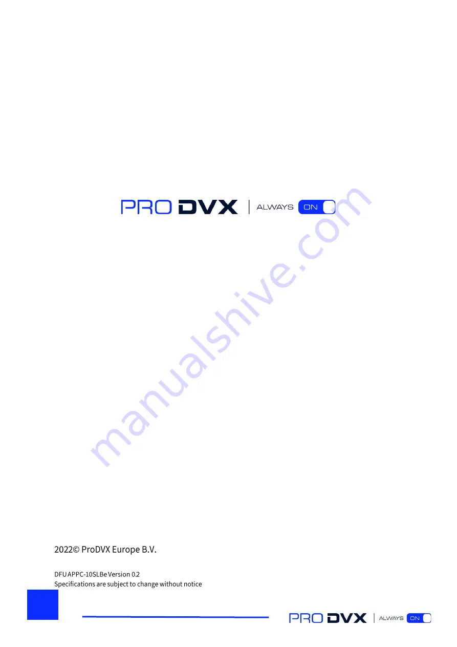 Pro DVX APPC-10SLBe User Manual Download Page 30