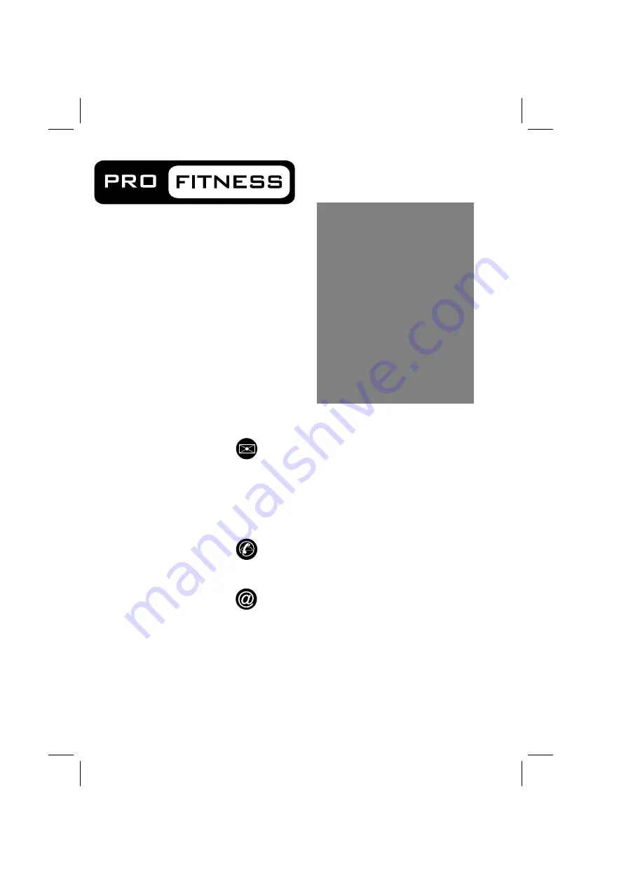 Pro Fitness GF738339-DI Assembly & User Manual Download Page 20