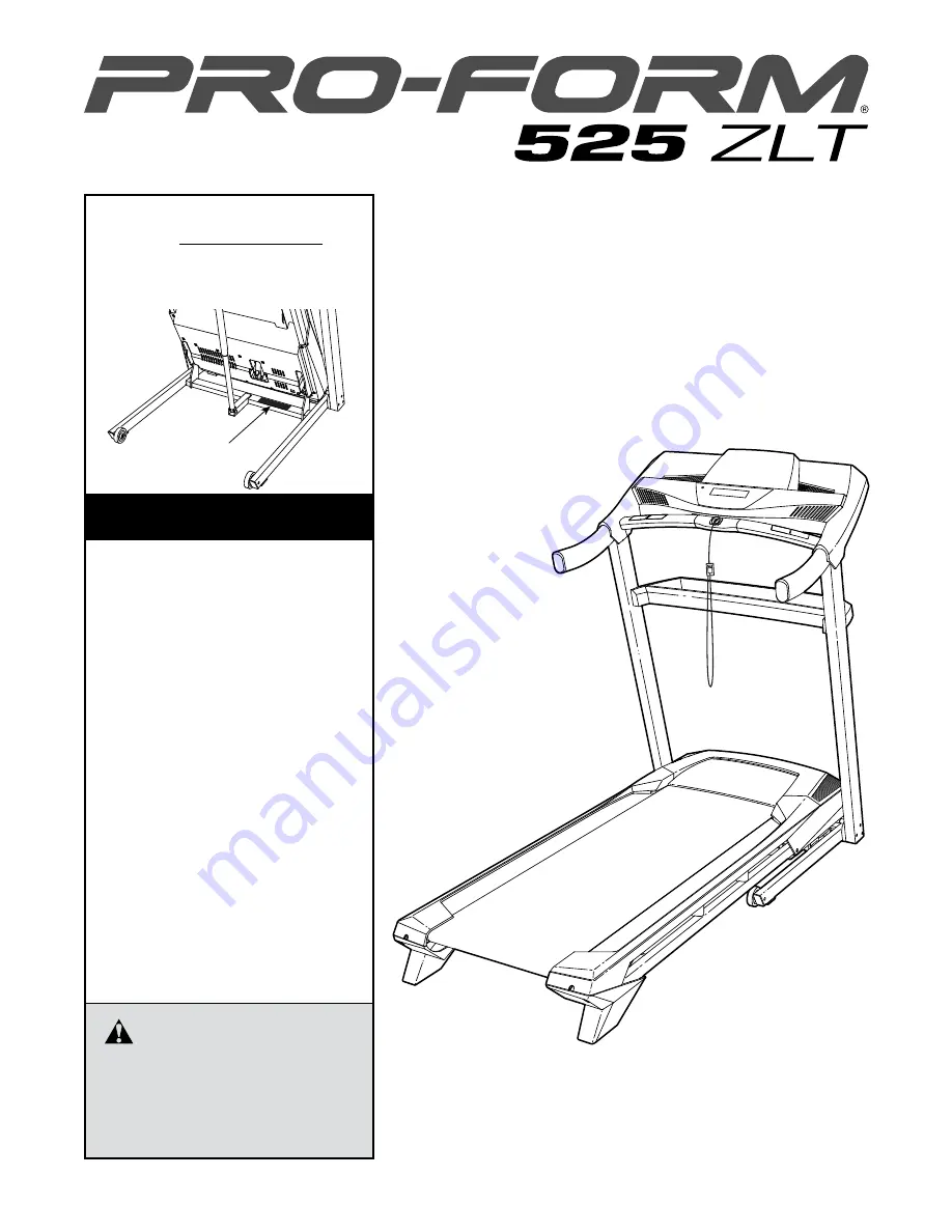 Pro-Form 525 ZLT User Manual Download Page 1