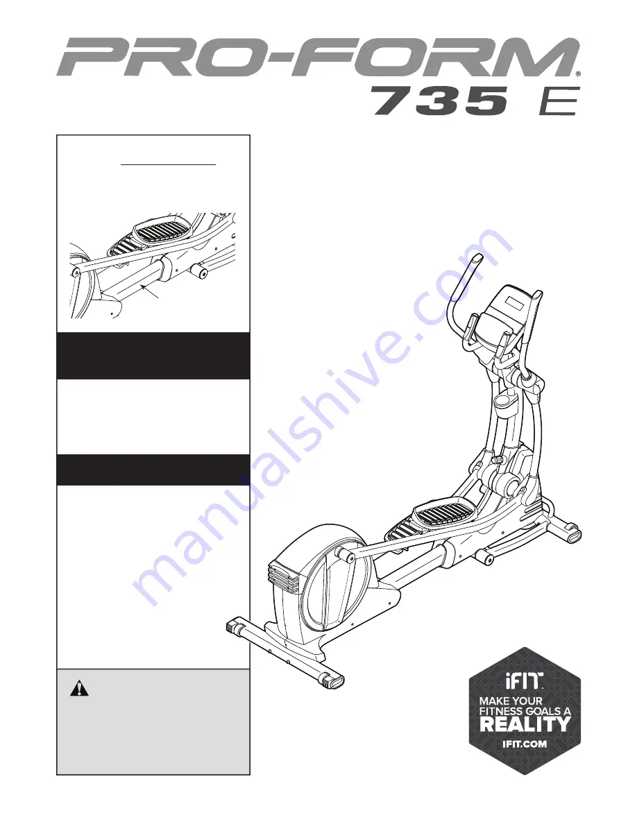 Pro-Form 735 E User Manual Download Page 1