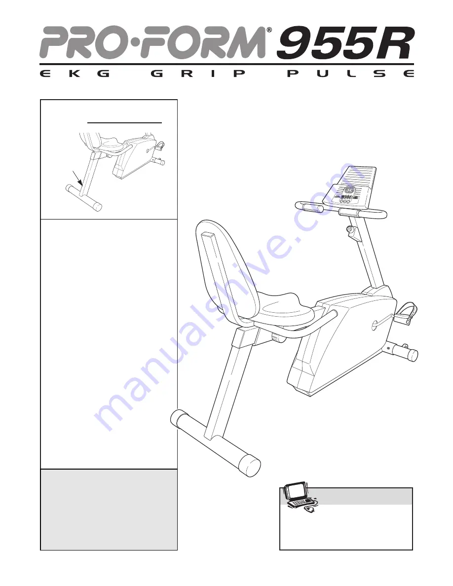 Pro-Form 955R User Manual Download Page 1