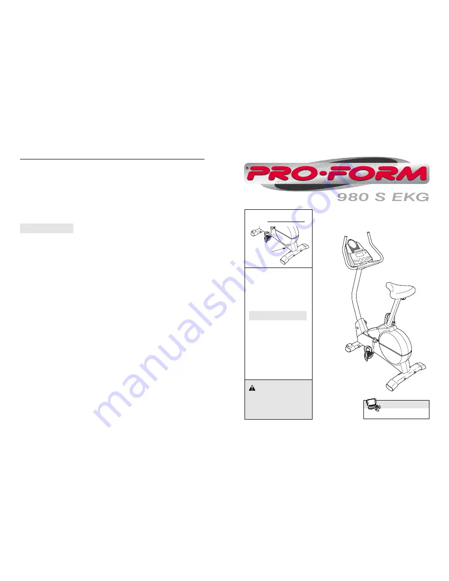 Pro-Form 980 S EKG PFEVEX19010 Скачать руководство пользователя страница 1