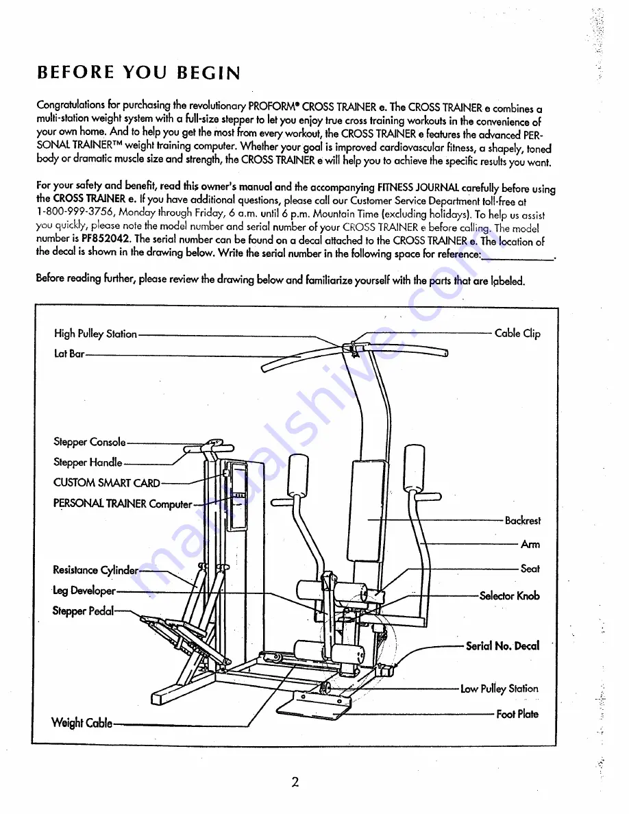 Pro-Form DR852040 Скачать руководство пользователя страница 3