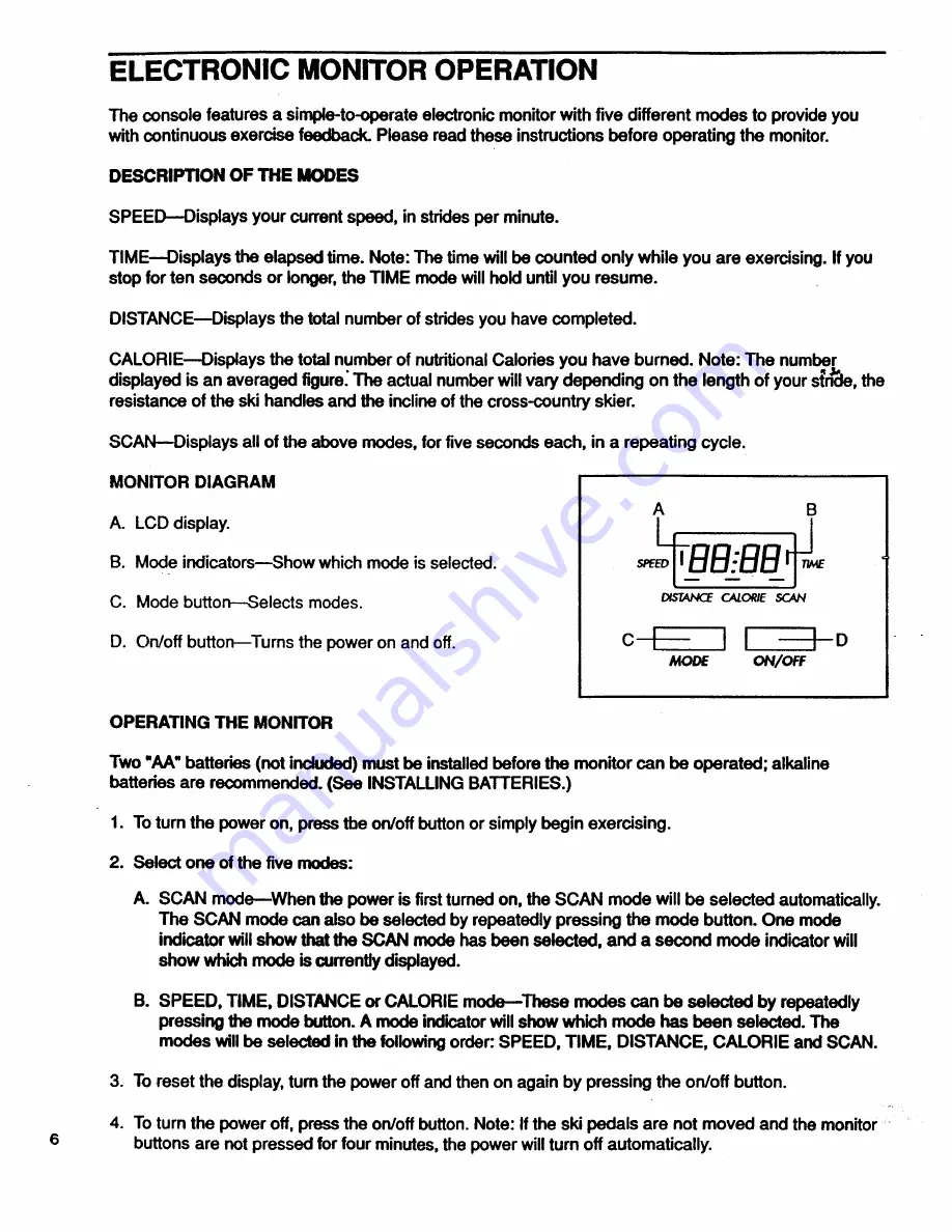 Pro-Form Nordic XC-Skier Owner'S Manual Download Page 6