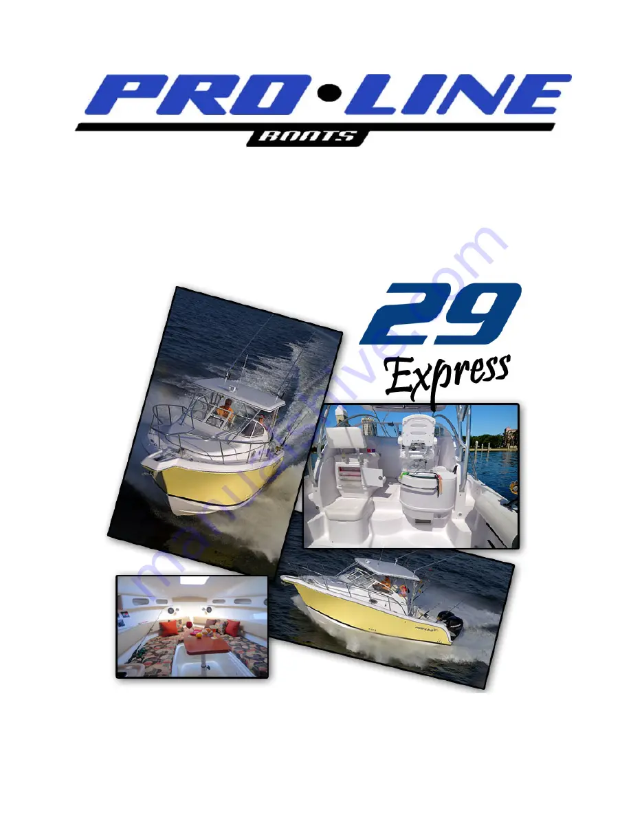 Pro-Line Boats 29 Express Owner'S Manual Download Page 1