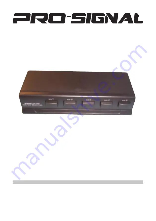 PRO SIGNAL PSG08230 Quick Start Manual Download Page 1