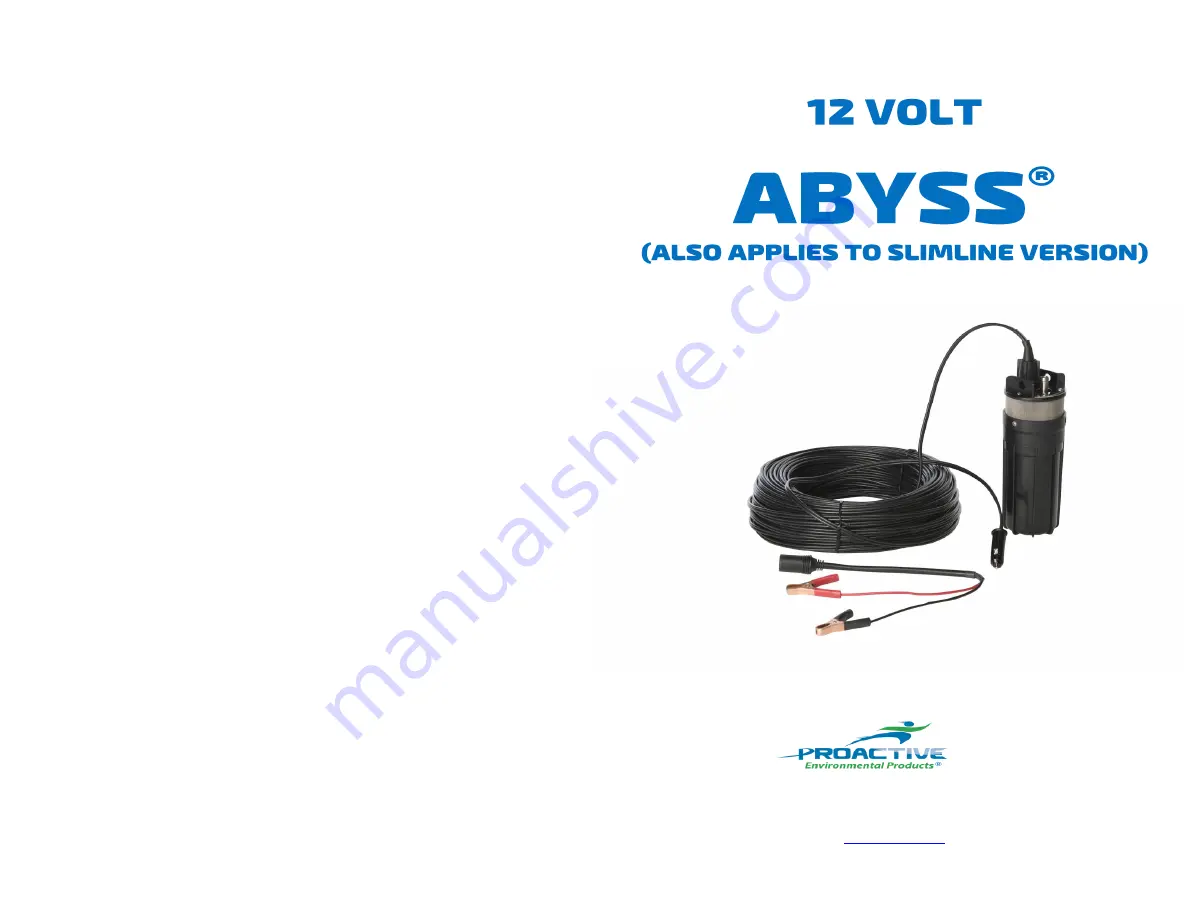 Proactive Abyss P-10380 Operating Instructions Download Page 1