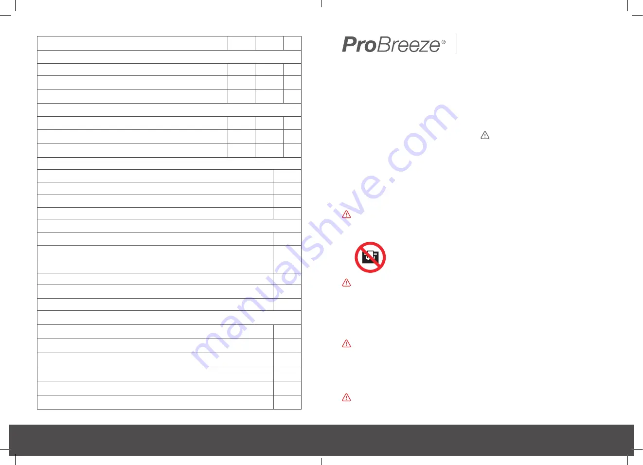 ProBreeze PB-H14 Instruction Manual Download Page 6