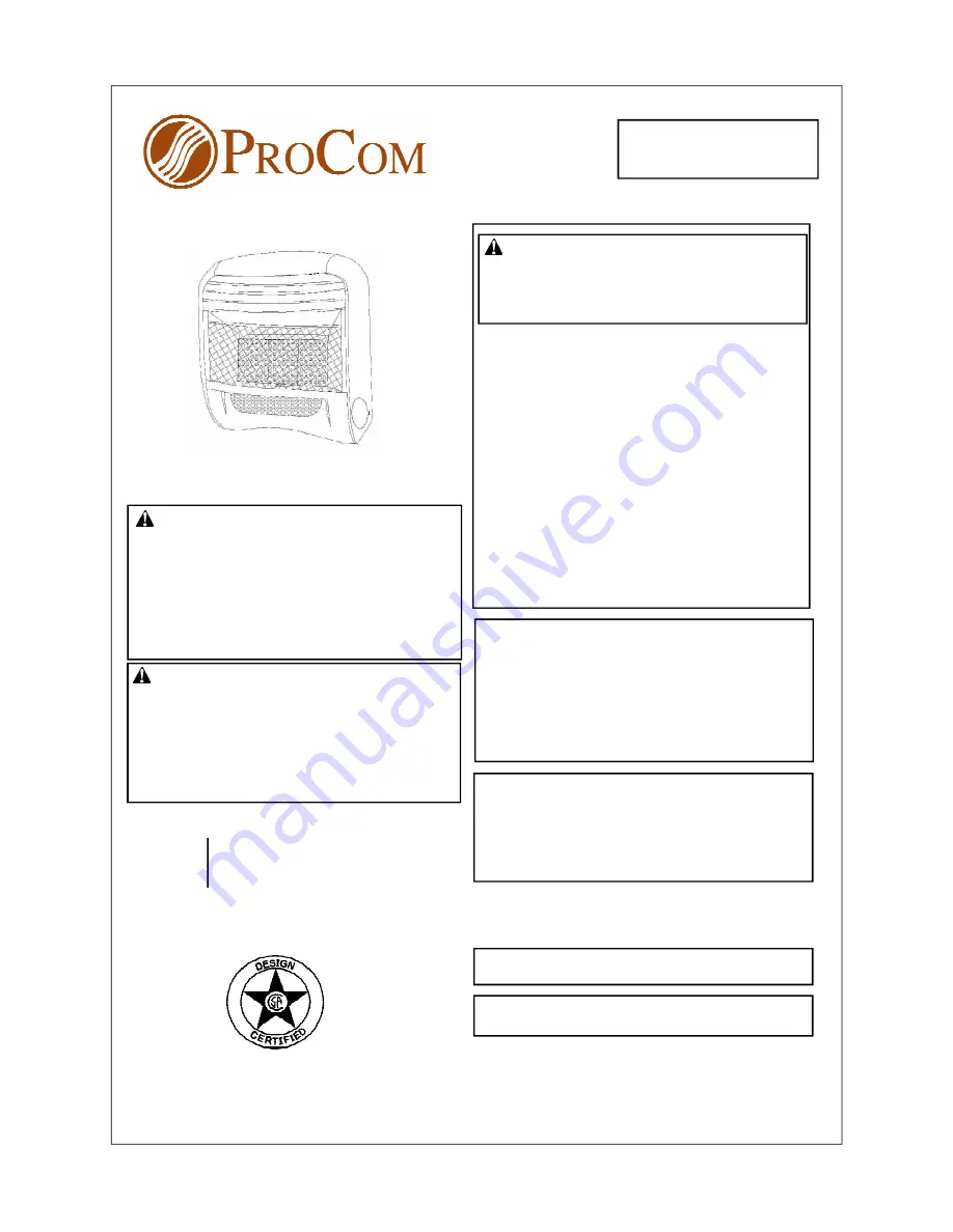 Procom ML170EHPC Скачать руководство пользователя страница 1