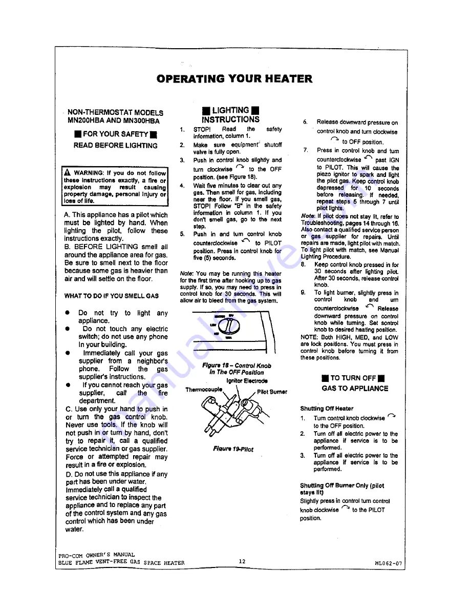 Procom MN200HBA Owner'S Operation & Installation Manual Download Page 12