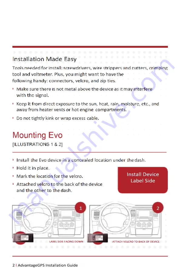 Procon Advantage Evo Hardware Installation Manual Download Page 2