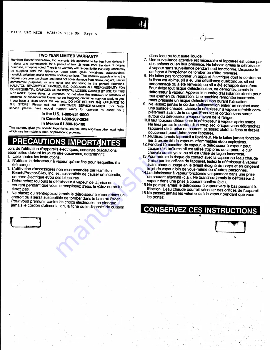 Proctor-Silex 10083 Use & Care Manual Download Page 4