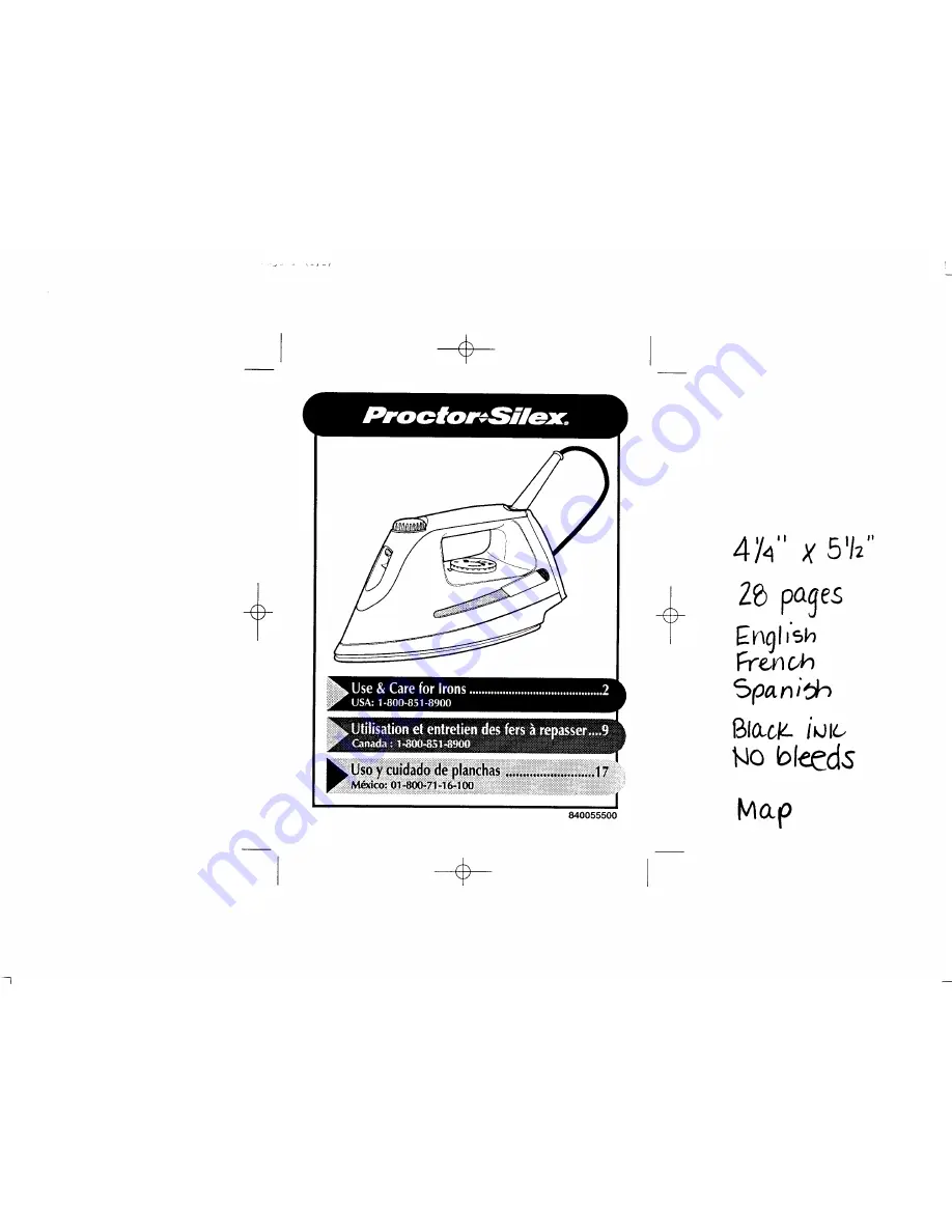 Proctor-Silex 17315 Use & Care Manual Download Page 1