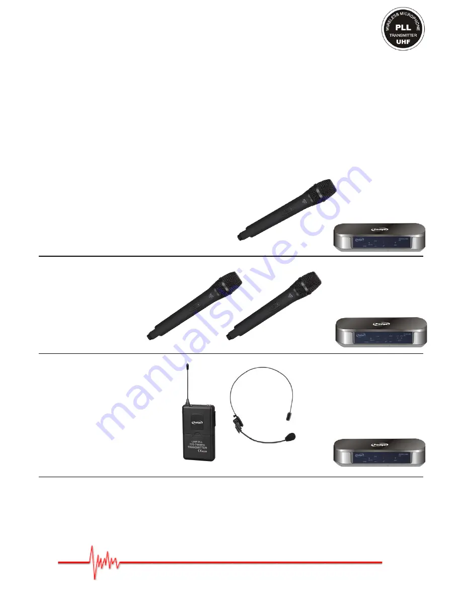 Prodipe Headset100 UHF Lanen User Manual Download Page 9