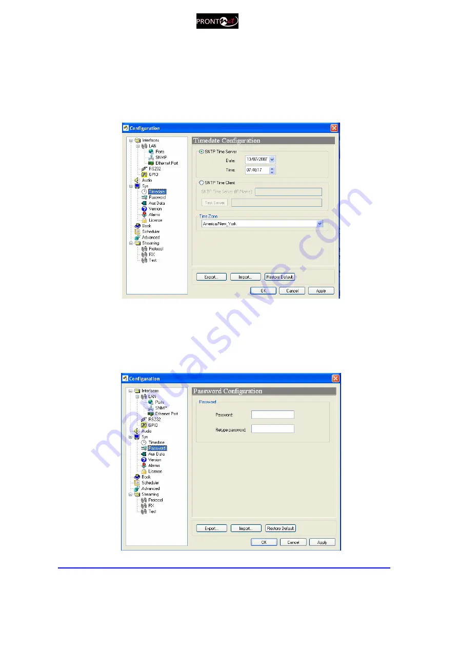 Prodys ProntoNet User Manual Download Page 34