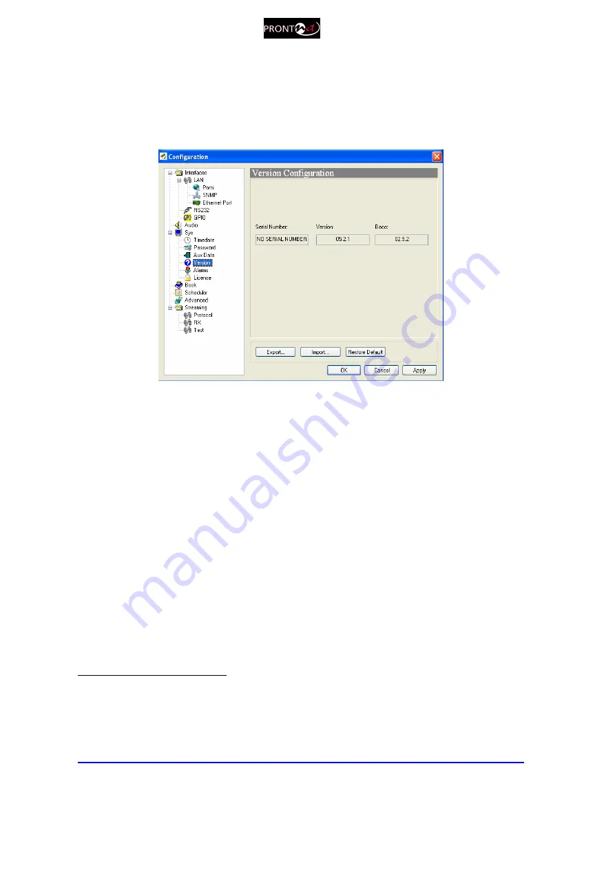 Prodys ProntoNet User Manual Download Page 35