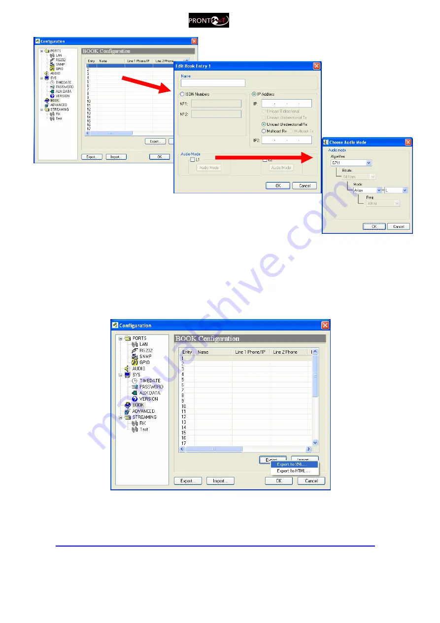 Prodys ProntoNet User Manual Download Page 38