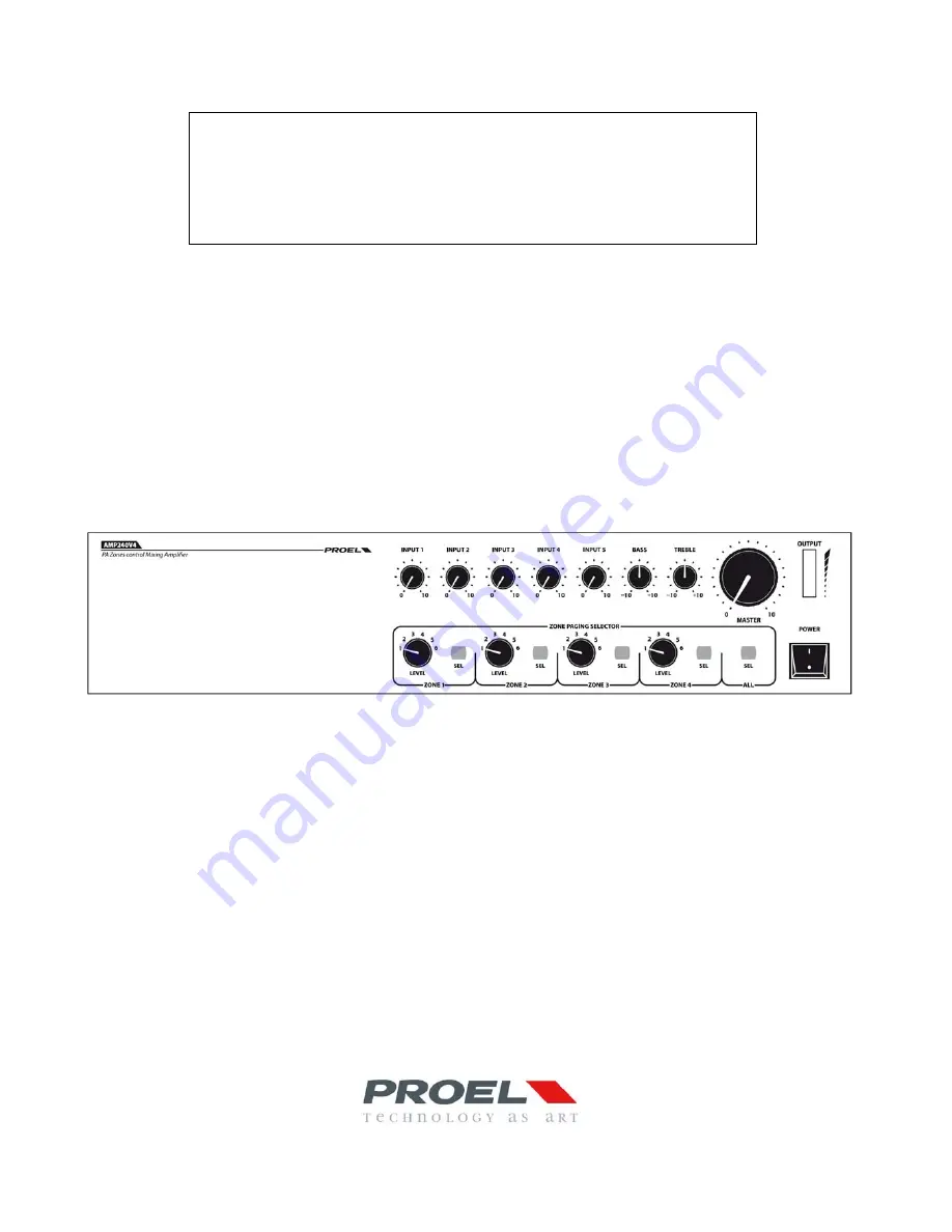 PROEL AMP240V4 Скачать руководство пользователя страница 1