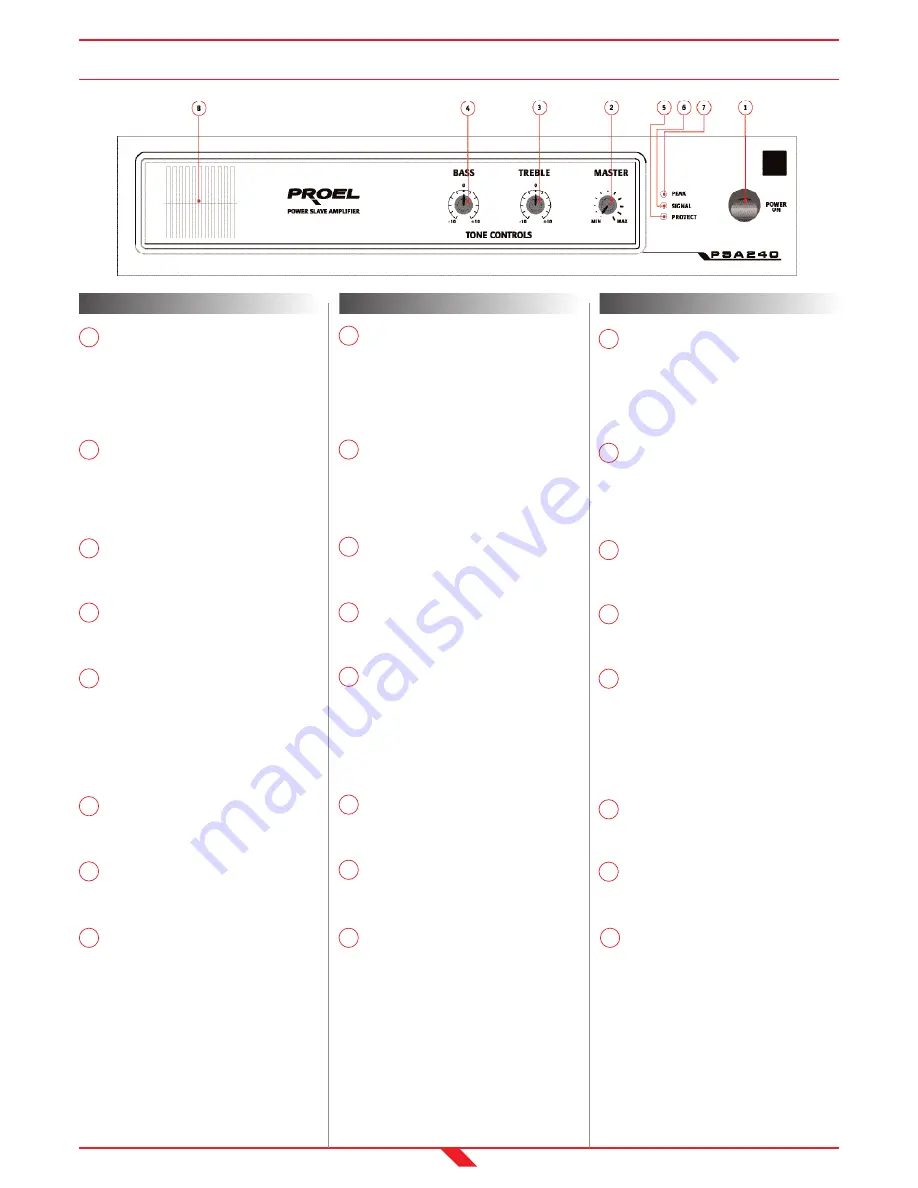 PROEL PSA 240 Скачать руководство пользователя страница 6