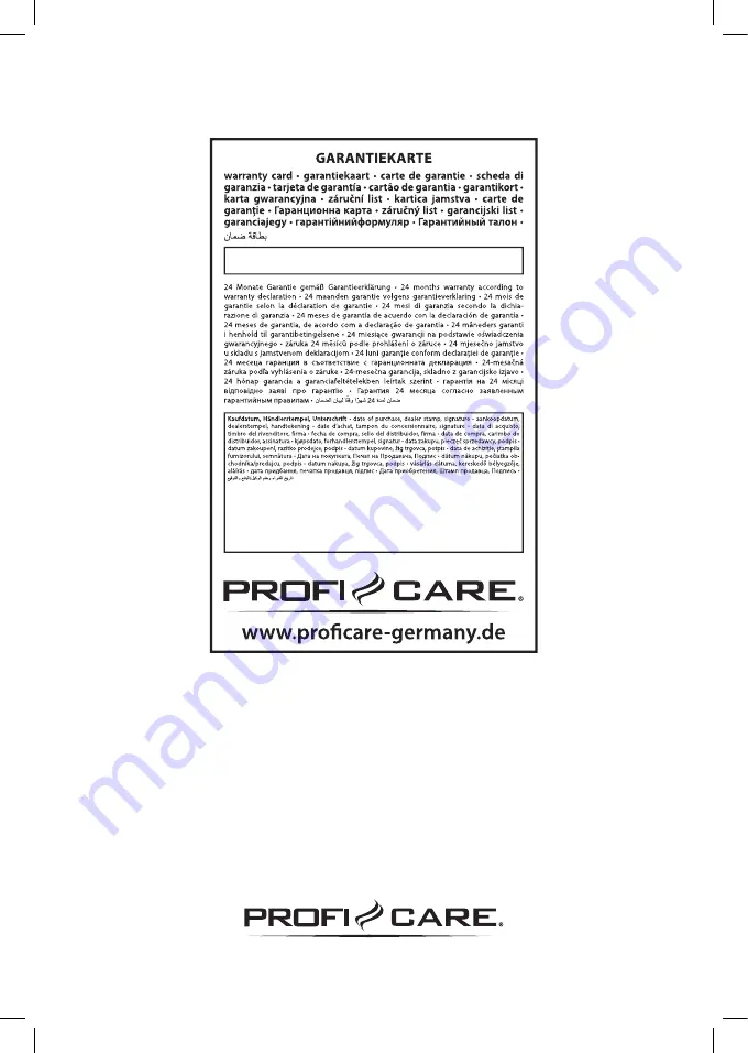 Profi Care PC-BS 3035 A Instruction Manual Download Page 66