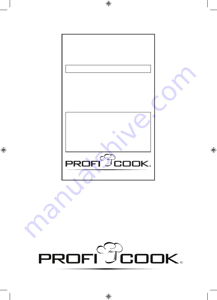 Profi Cook PC-FR 1088 Скачать руководство пользователя страница 124