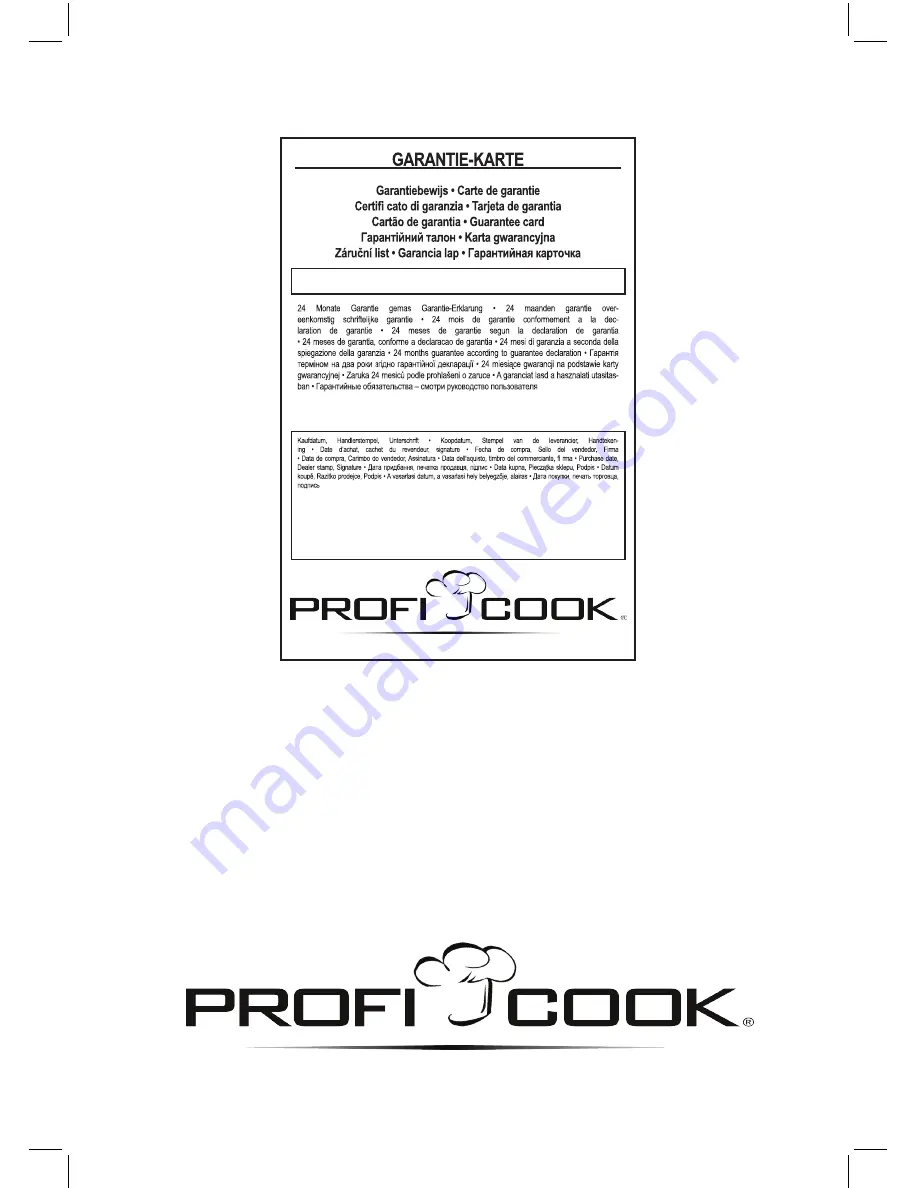 Profi Cook PC-TG 1017 Скачать руководство пользователя страница 70