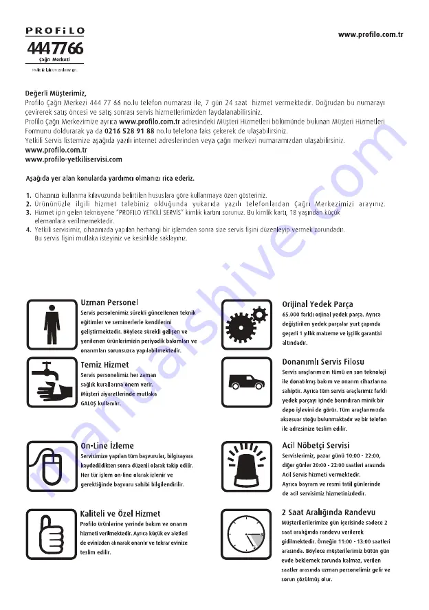 PROFILO PSU7A series Instructions For Use Manual Download Page 10