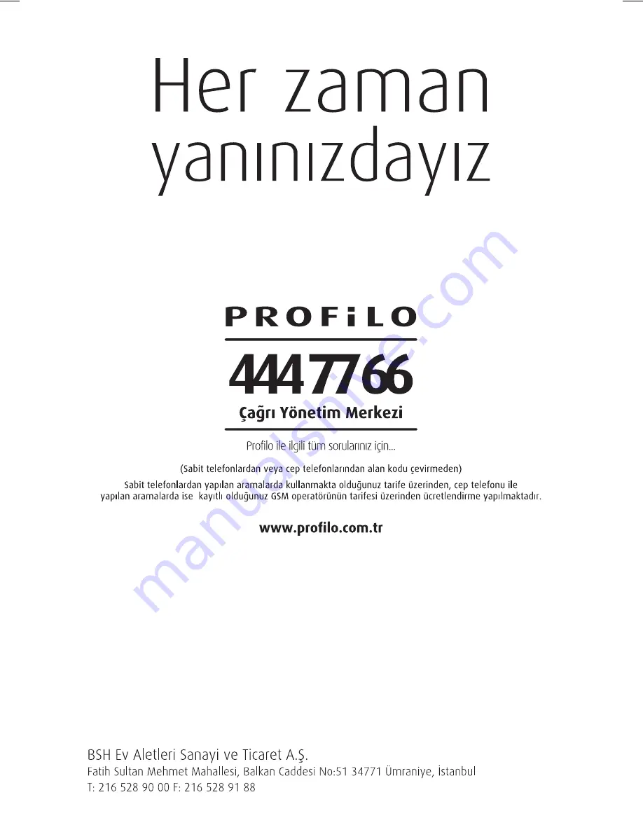 PROFILO VC9PT22 Series Operating Instructions Manual Download Page 72