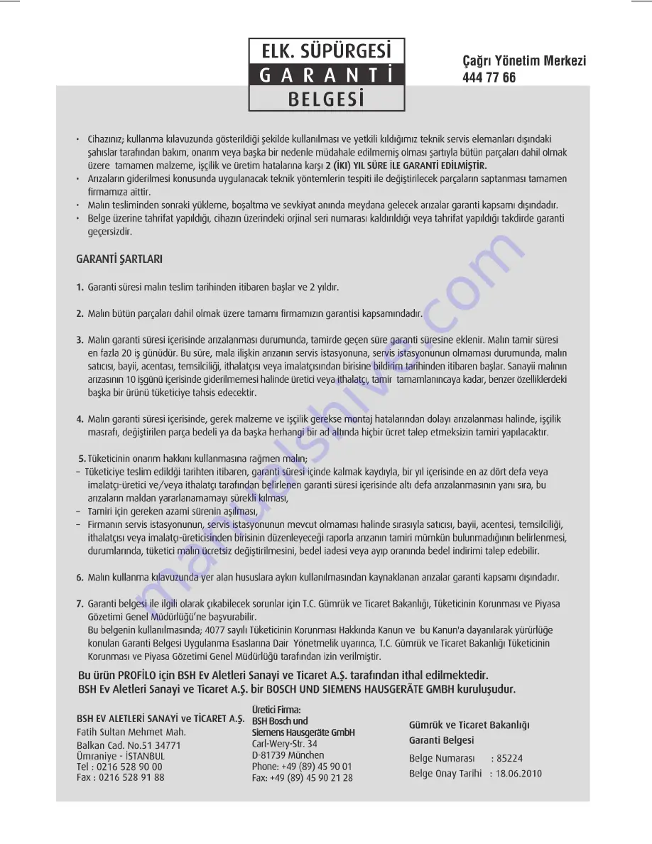 PROFILO VC9PT22 Series Operating Instructions Manual Download Page 75