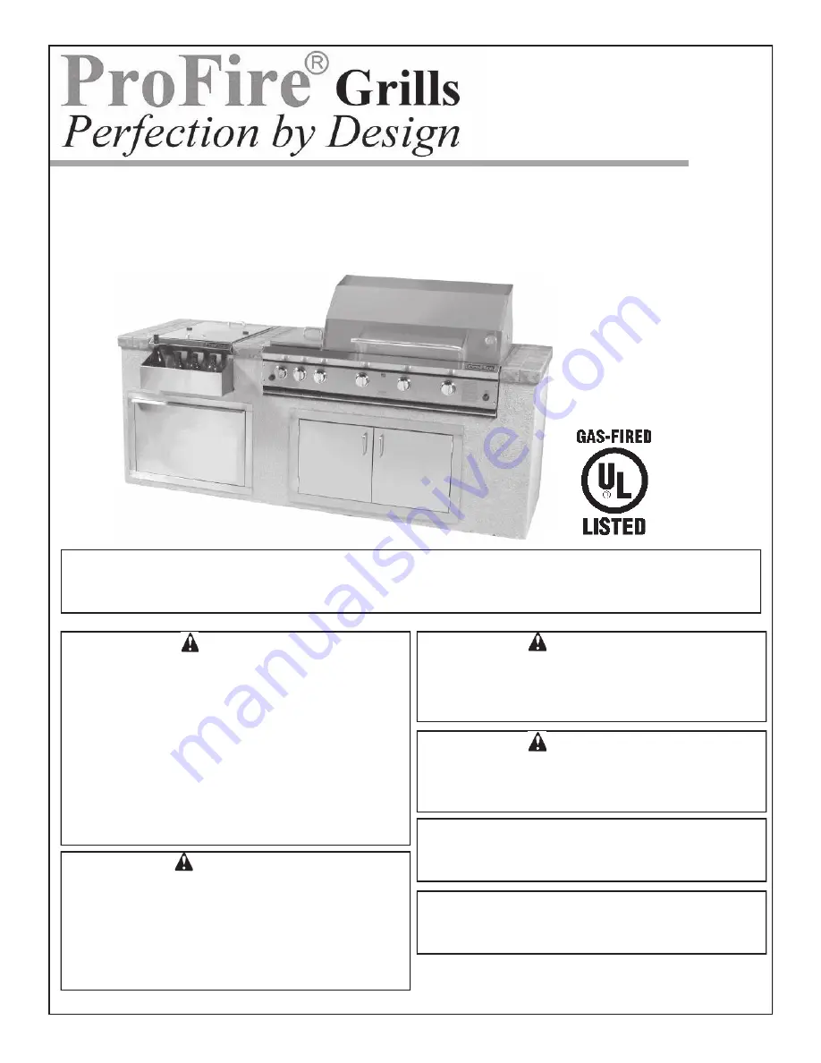 ProFire 27G Owner'S Manual & Installation Instructions Download Page 1