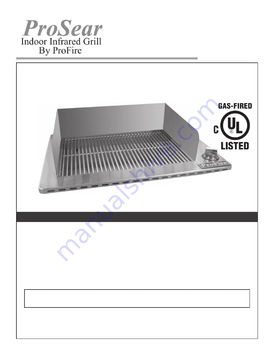 ProFire ProSear Owner'S Manual Download Page 1