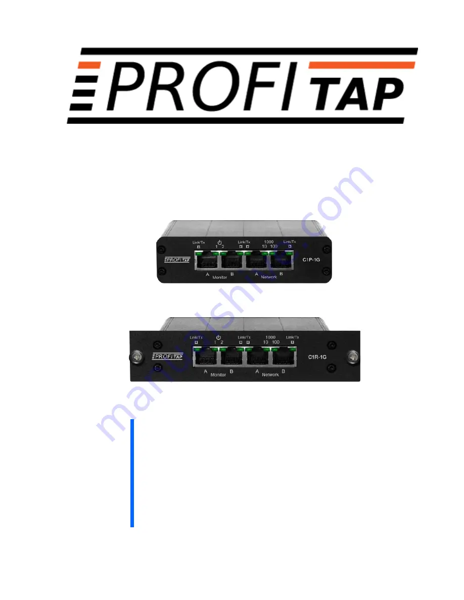 ProfiTap C1-1G Manual Download Page 1