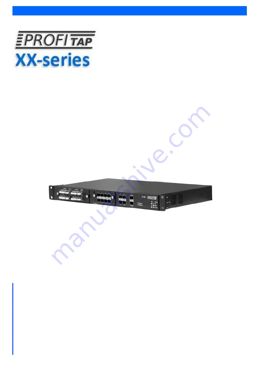 ProfiTap XX Series User Manual Download Page 1