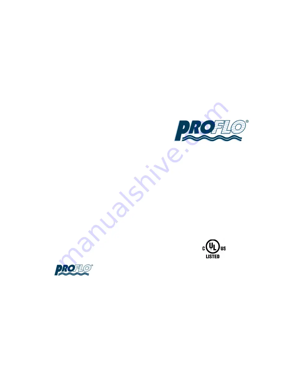 ProFlo PF91025 Скачать руководство пользователя страница 1