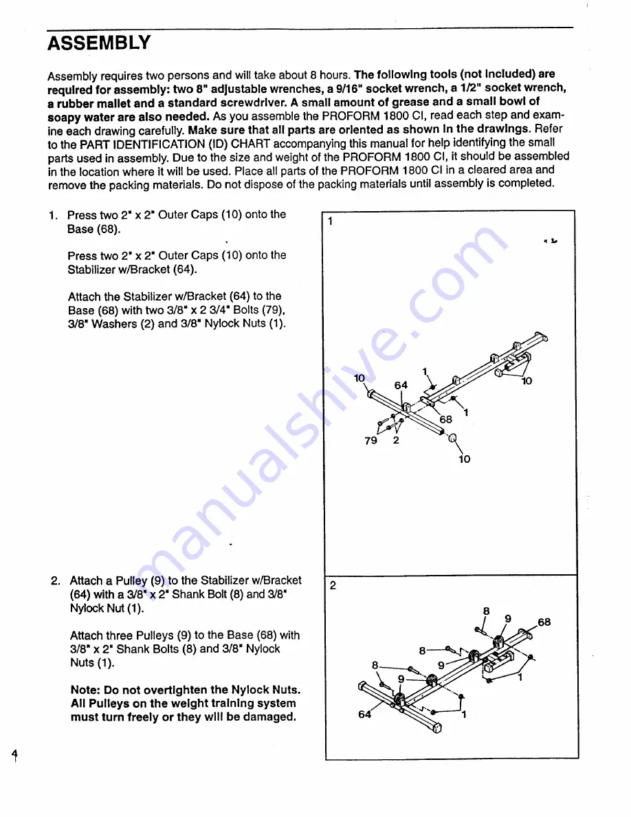 ProForm 1800ci Manual Download Page 4