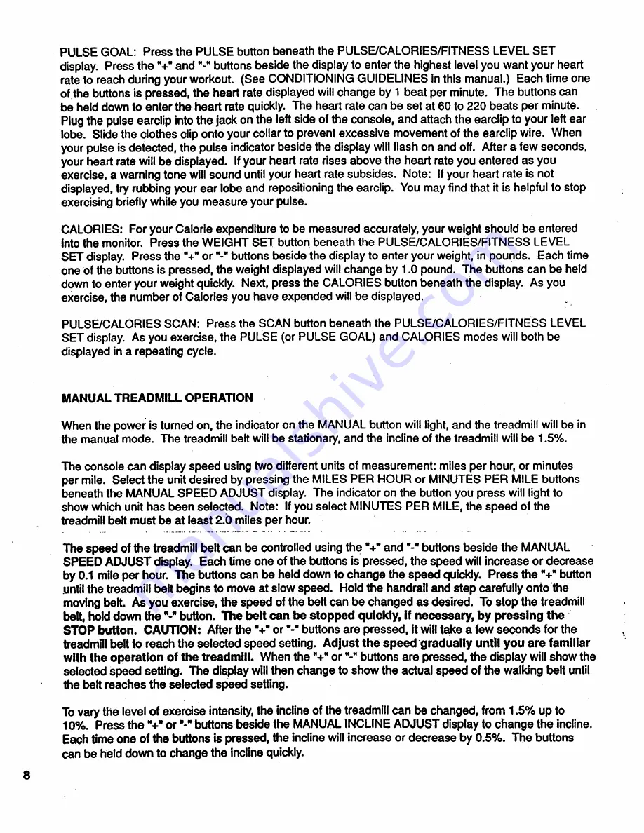 ProForm 2010 Exl Owner'S Manual Download Page 8