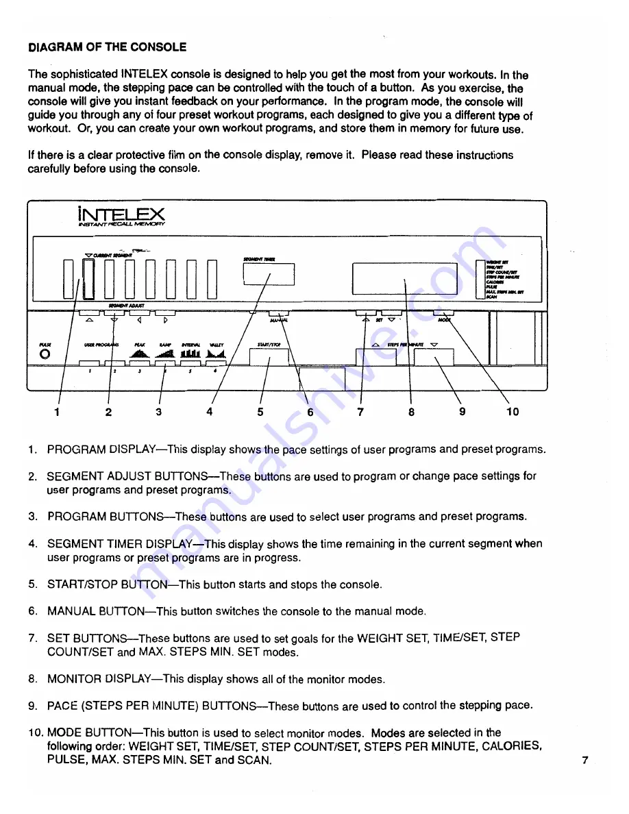 ProForm 3001 Silent Drive Owner'S Manual Download Page 7