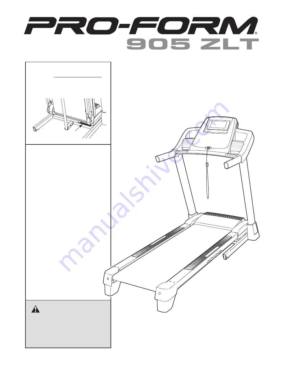 ProForm 905 PETL11810.0 Manual Download Page 1