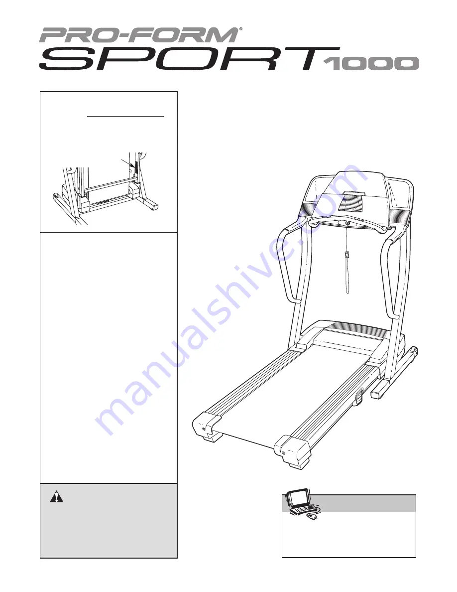 ProForm SPORT 1000 User Manual Download Page 1