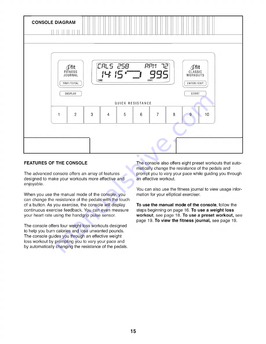 ProForm StrideClimber 831.23745.0 User Manual Download Page 15