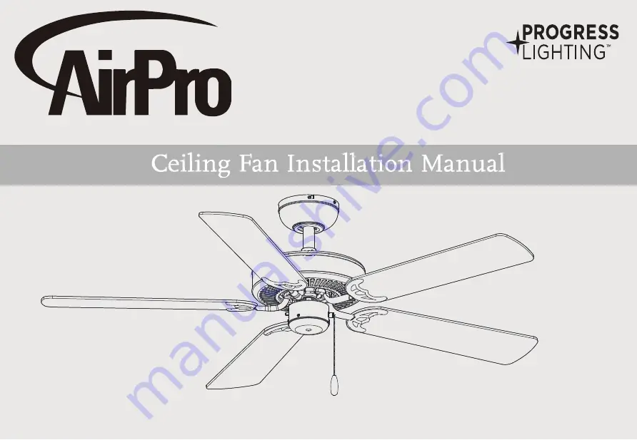 Progress Lighting 785247250097 Installation Manual Download Page 1