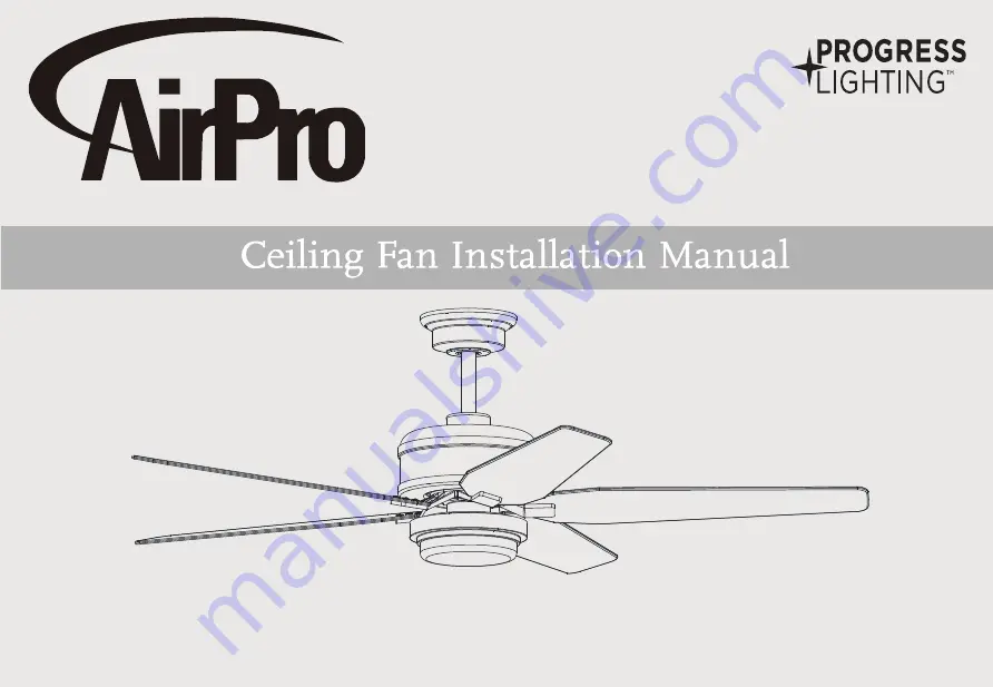 Progress Lighting AirPro P250061 Installation Manual Download Page 1