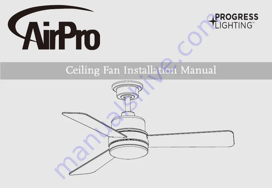 Progress Lighting AirPro Trevina II P2555 Installation Manual Download Page 1