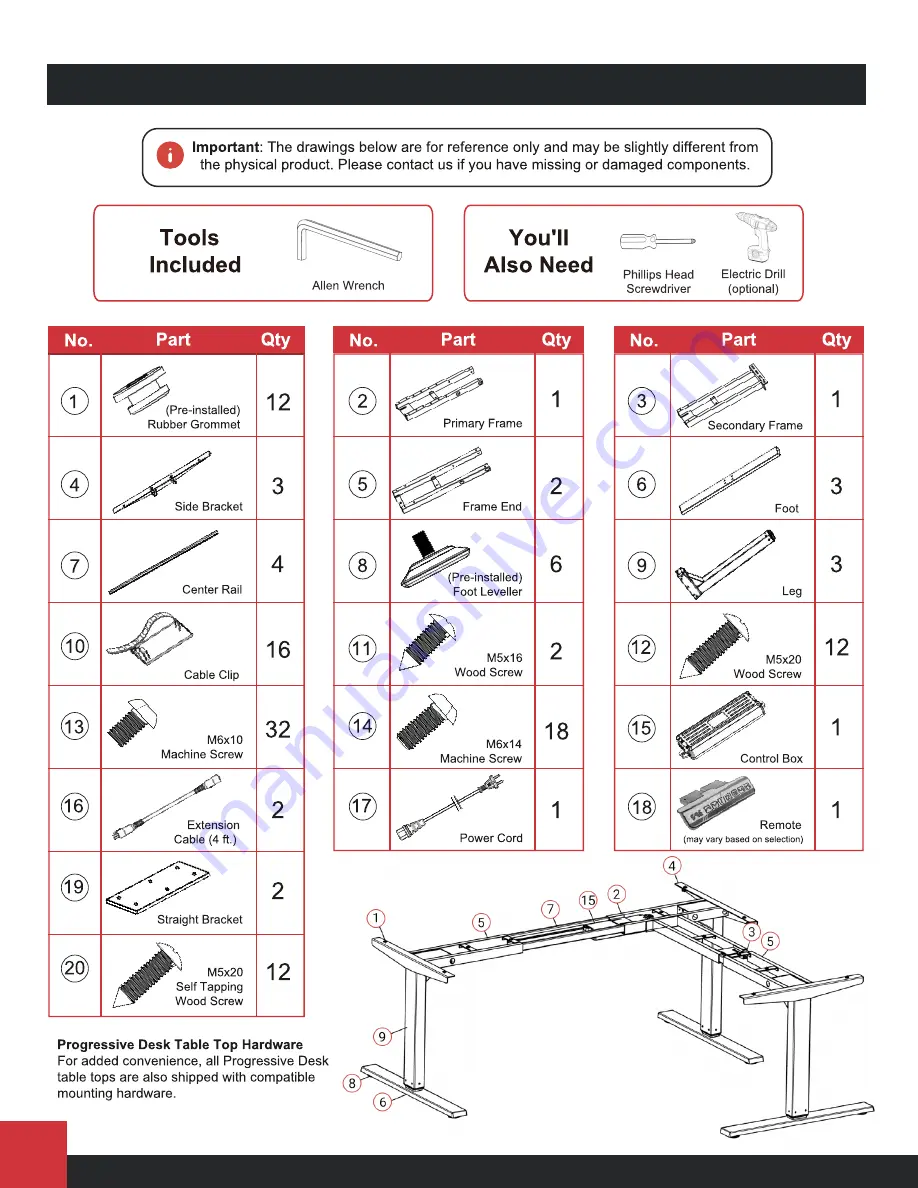 PROGRESSIVE DESK Corner Ryzer FLT-05 User Manual Download Page 5