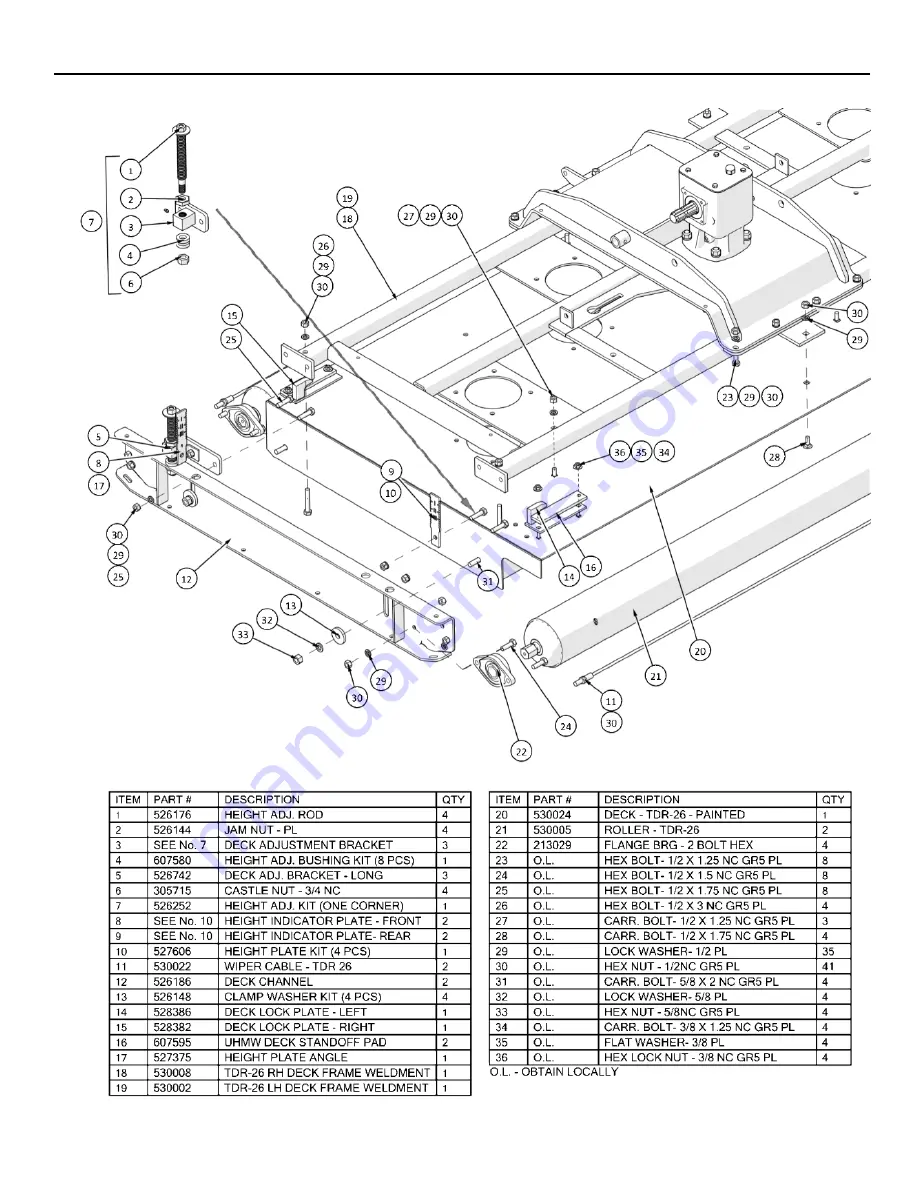 Progressive Turf Equipment TDR-26 Operator'S Manual And Parts List Download Page 61