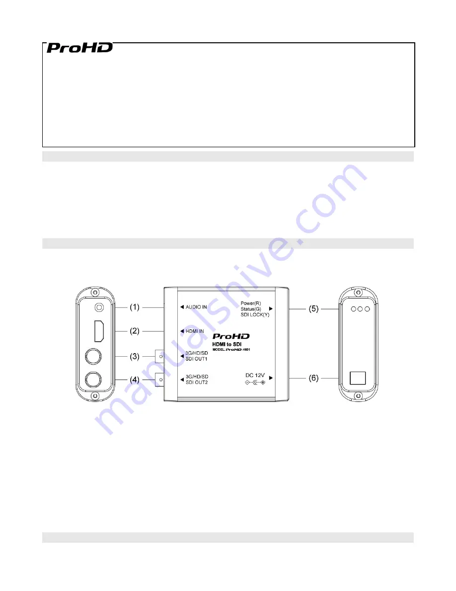 ProHD 4601 User Manual Download Page 1