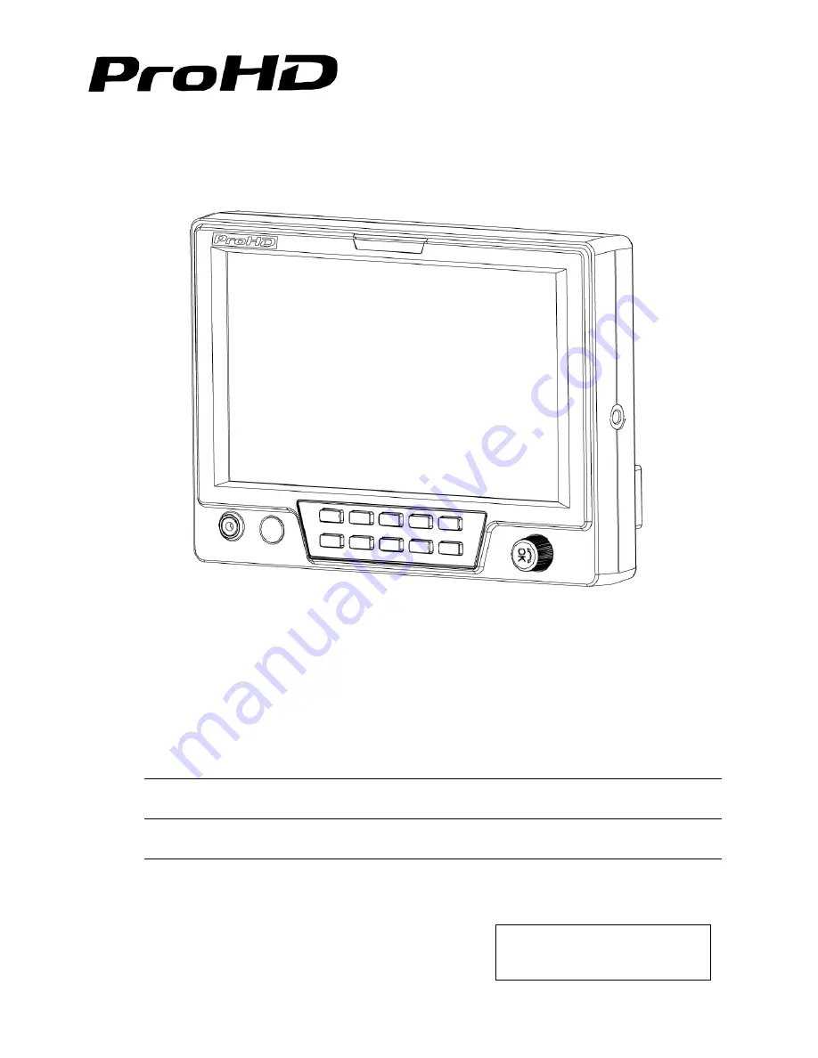 ProHD ProHD DT-X71CI User Manual Download Page 1