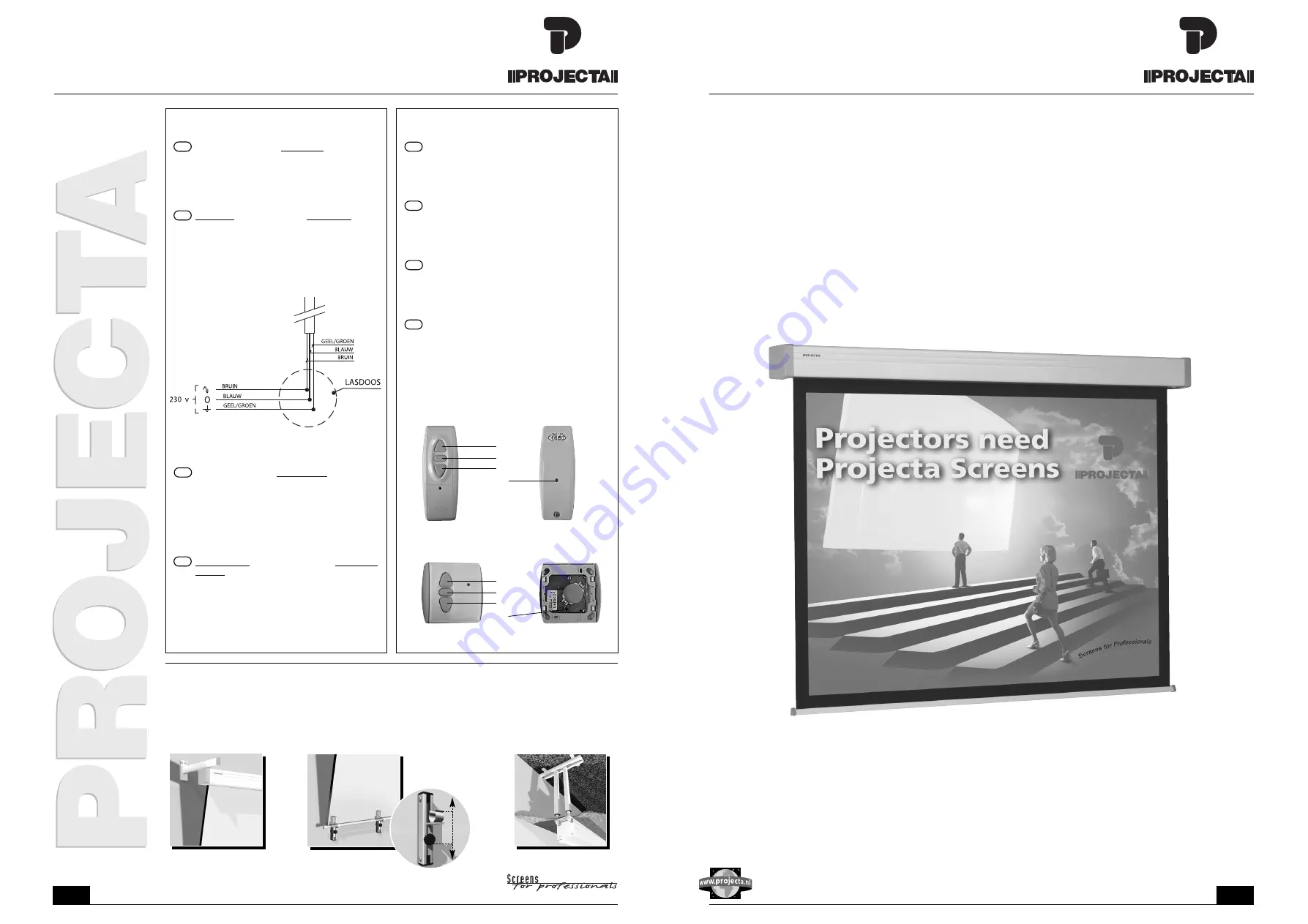 Projecta Elpro electrol RF Mounting Instruction Download Page 1